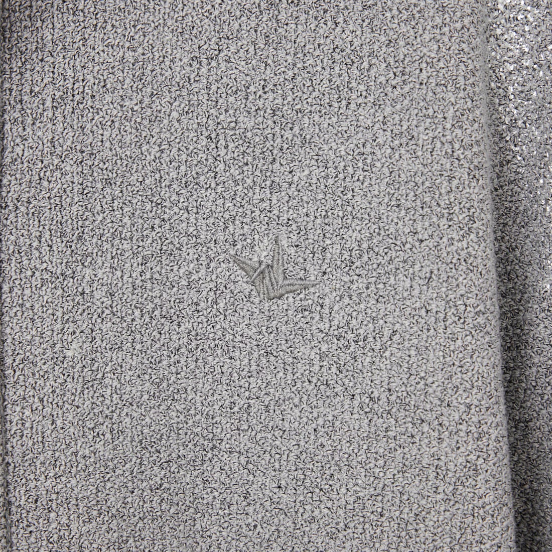 1PIU1UGUALE3 RELAX [ウノ ピゥ ウノ ウグァーレ トレ] グリッターラインニットジップアップフーディー [USK-26009] SN80 GRAY