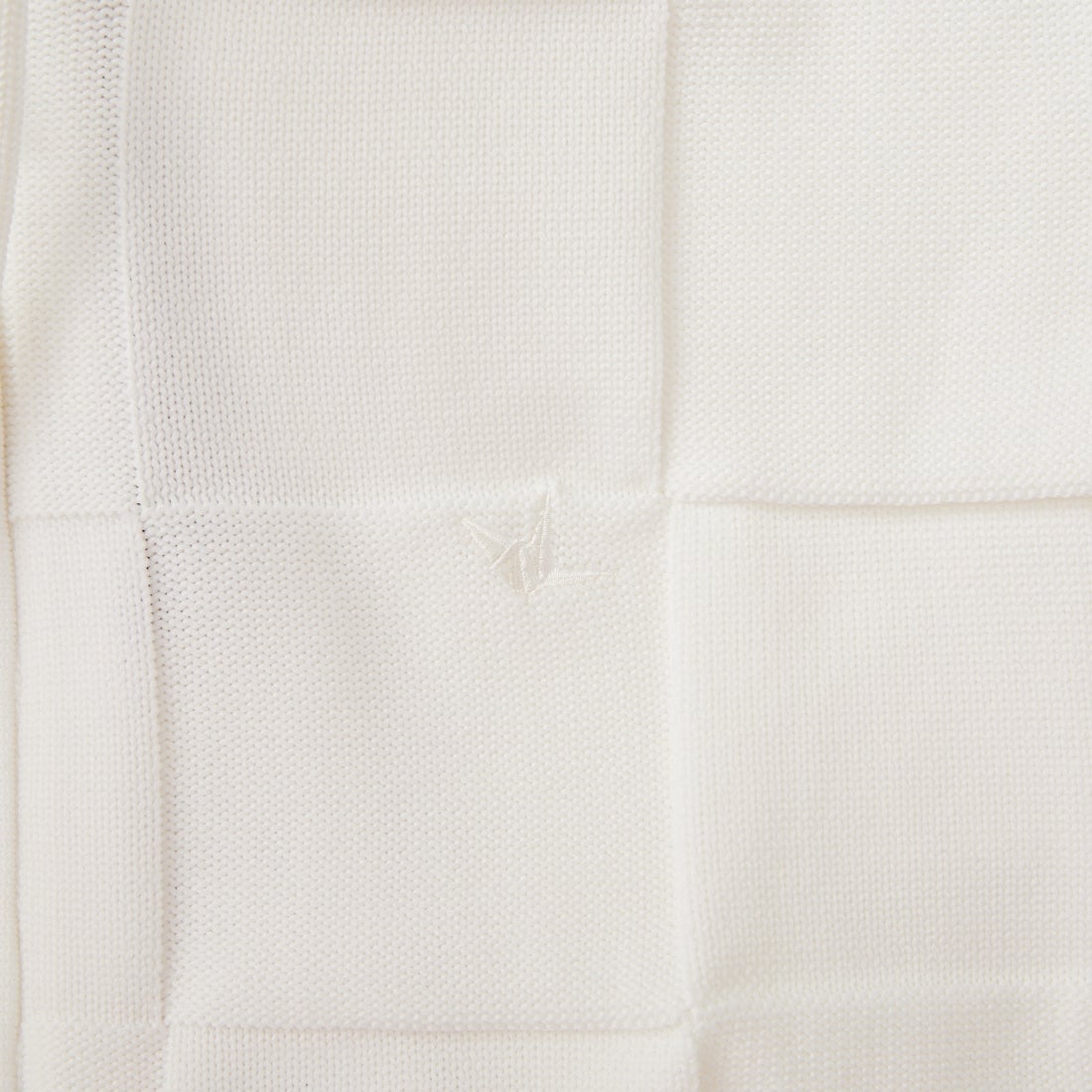 1PIU1UGUALE3 RELAX [ウノ ピゥ ウノ ウグァーレ トレ] ブロックニットジップアップフーディー [USK-26010] SN10 WHITE