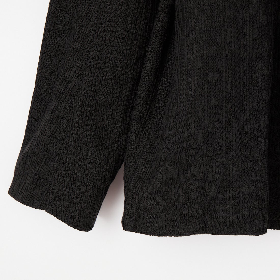 1PIU1UGUALE3 RELAX [ウノ ピゥ ウノ ウグァーレ トレ] リネンブレンドジャガードジャケット [USO-26025] SN90 BLACK