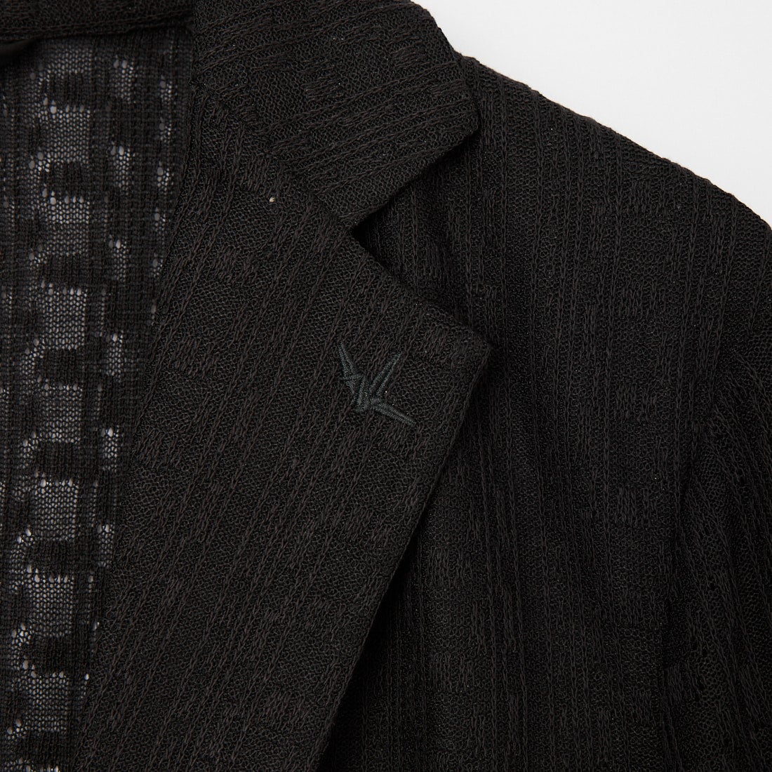 1PIU1UGUALE3 RELAX [ウノ ピゥ ウノ ウグァーレ トレ] リネンブレンドジャガードジャケット [USO-26025] SN90 BLACK