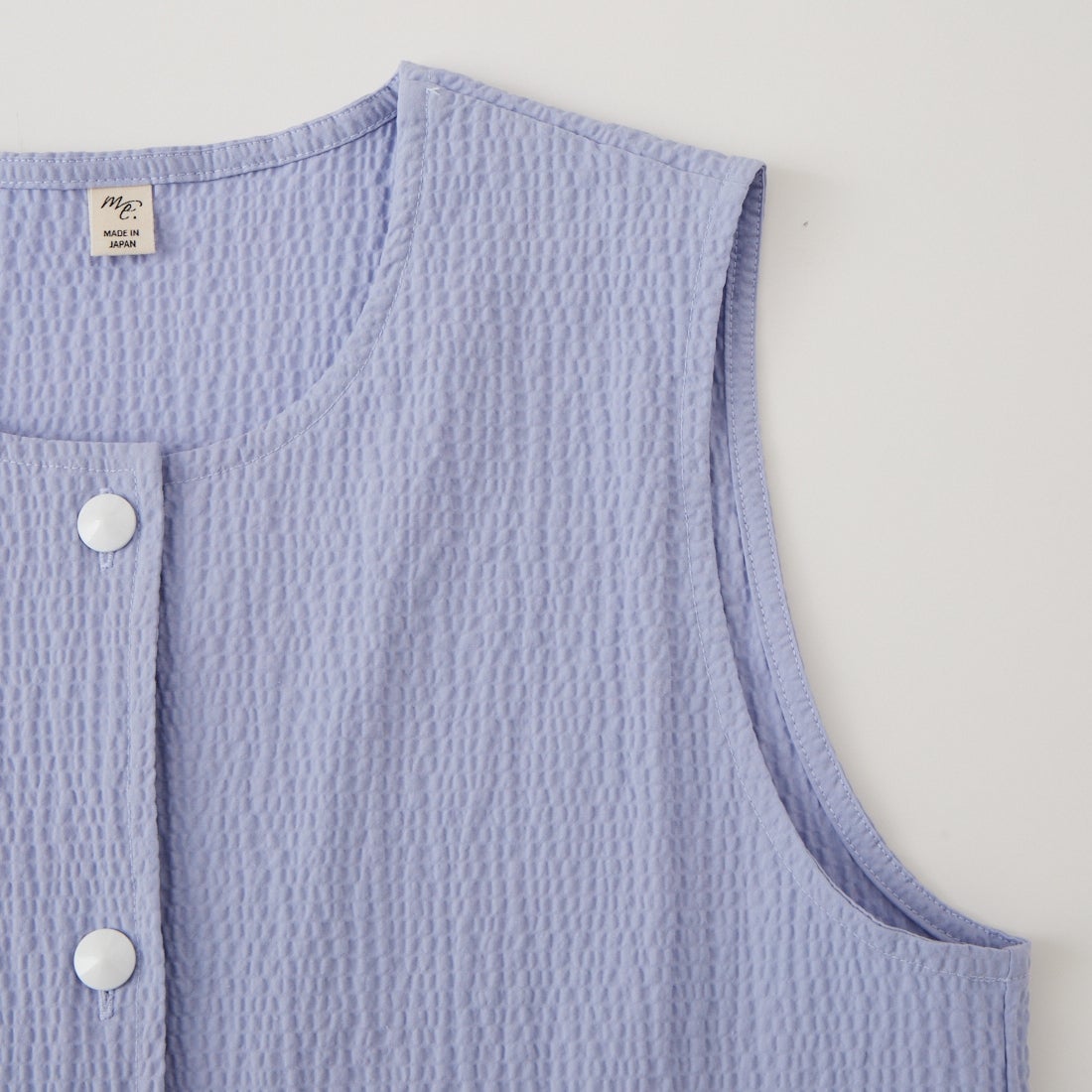 me. [ミードット] バンピーコットンスリーブレスベスト [ME-26107] 273 WATER