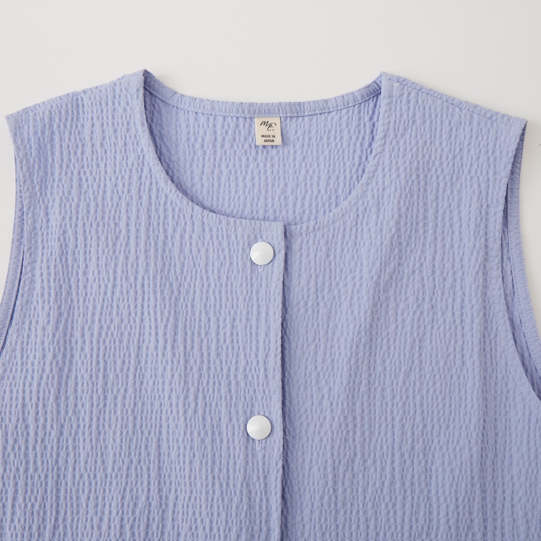 me. [ミードット] バンピーコットンスリーブレスベスト [ME-26107] 273 WATER