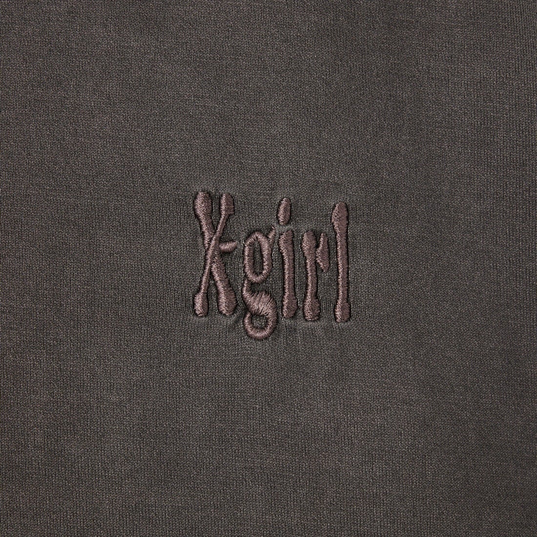 X-girl [エックスガール] ピグメントダイ ハート&ロゴ ショートスリーブTシャツ [105261011023] BLACK