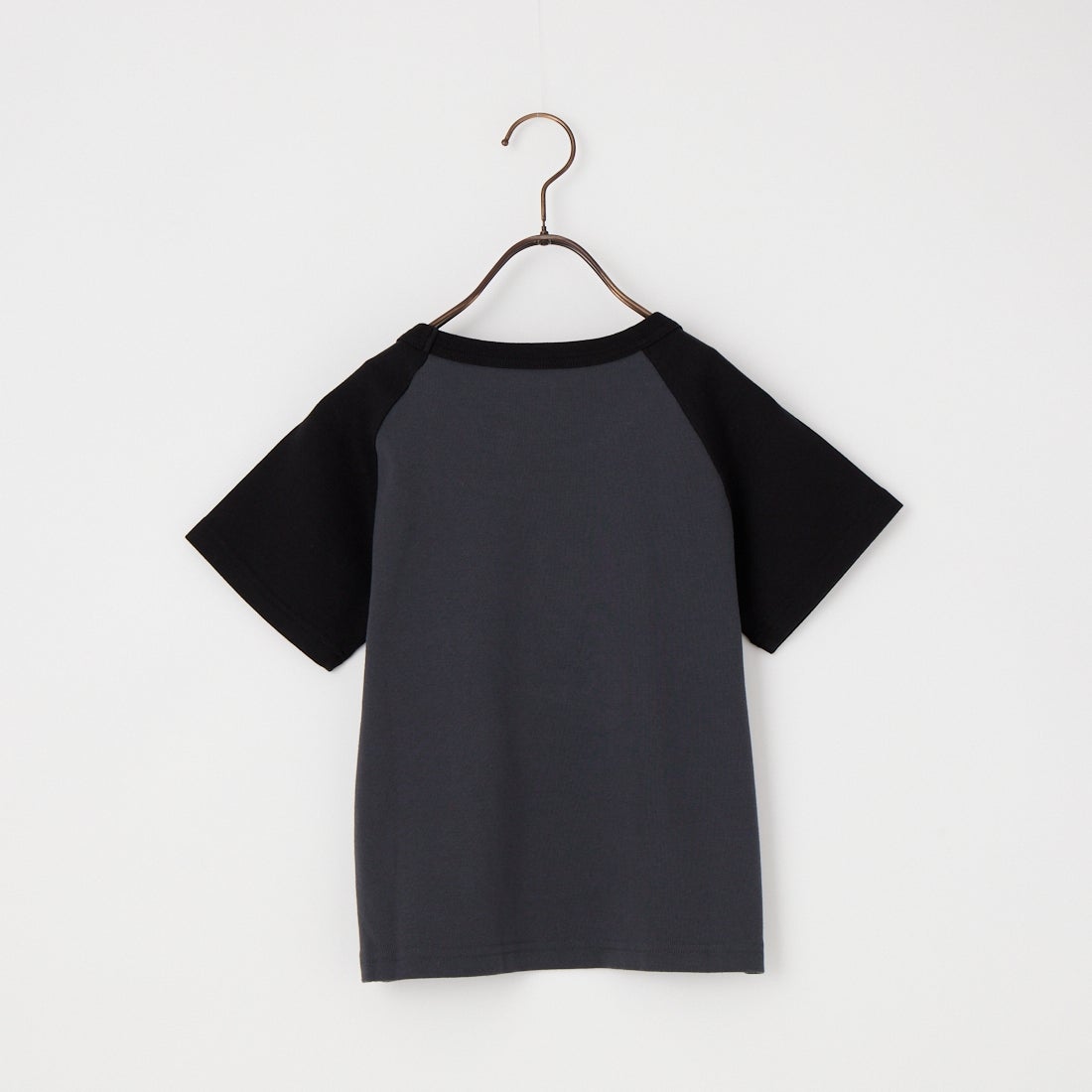 X-girl [エックスガール] フェイスロゴ刺繍パッチ ラグランベビーTシャツ [105261011009] CHARCOAL