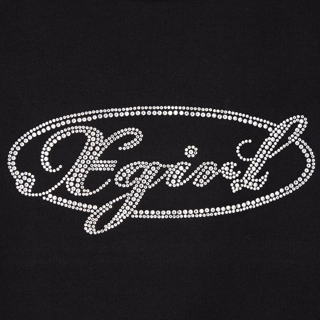 X-girl [エックスガール] ラインストーンオーバルロゴベビーTシャツ [105261011010] BLACK