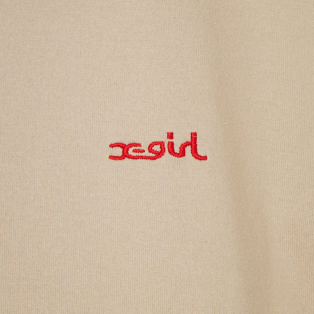 X-girl [エックスガール] フェイスロゴショートTシャツ [105261011007] BEIGE