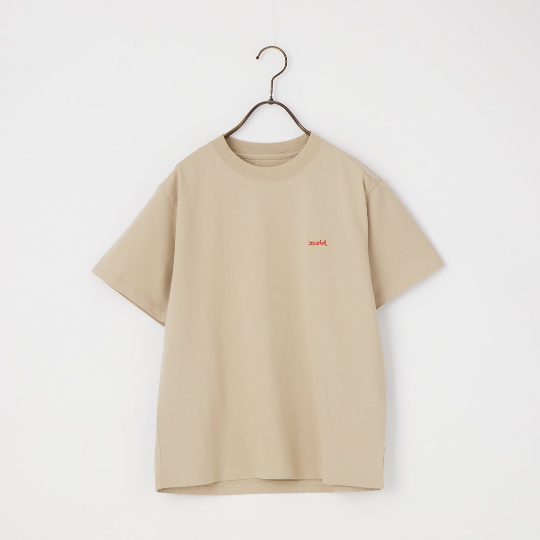 X-girl [エックスガール] フェイスロゴショートTシャツ [105261011007] BEIGE