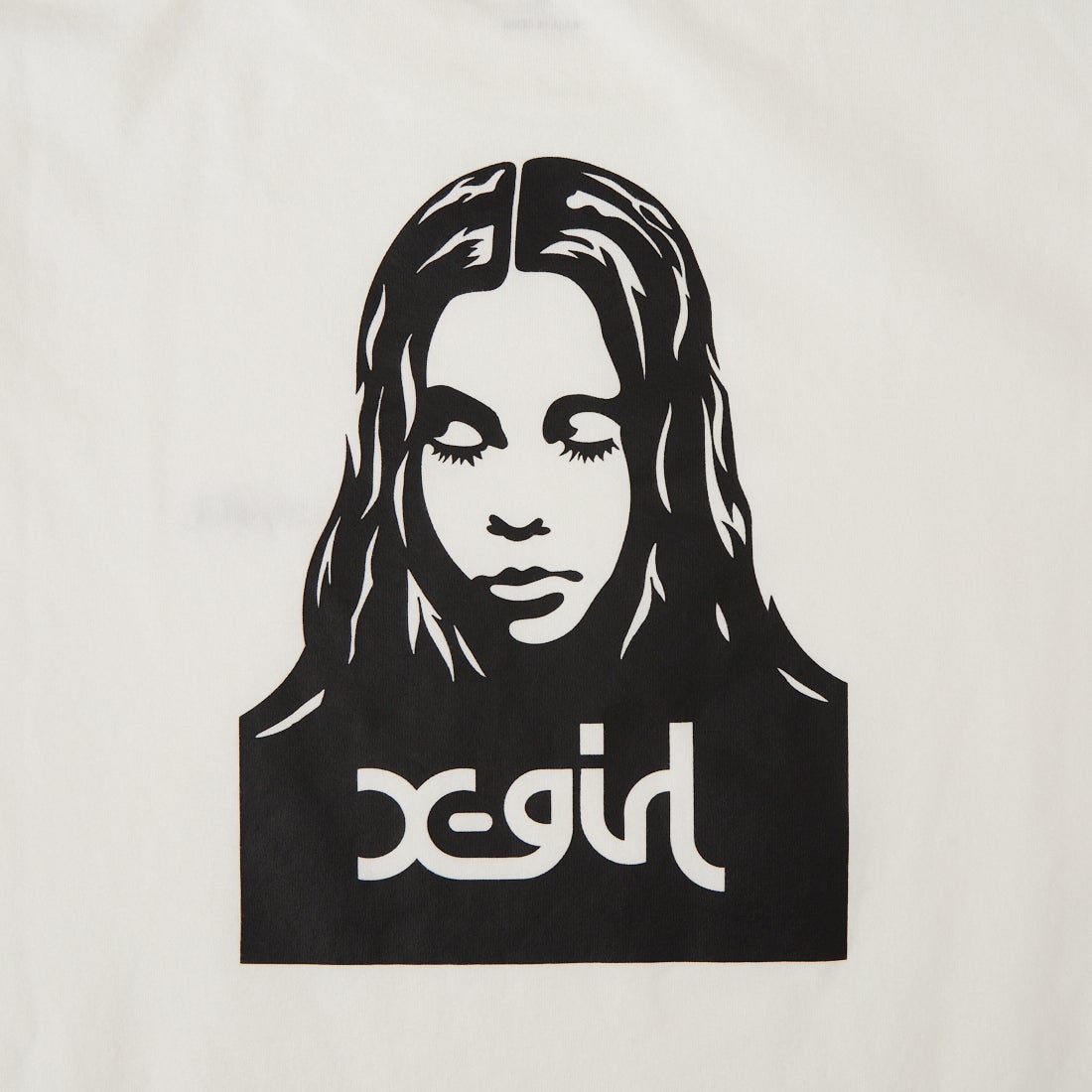 X-girl [エックスガール] フェイスロゴショートTシャツ [105261011007] WHITE