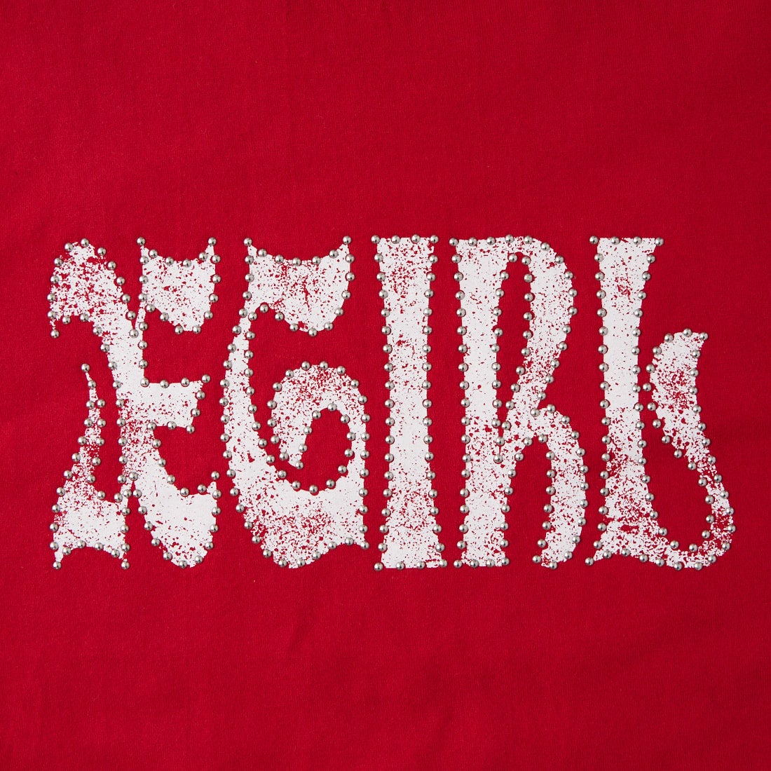 X-girl [エックスガール] スタッズロゴ ショートスリーブTシャツ [105261011016] RED