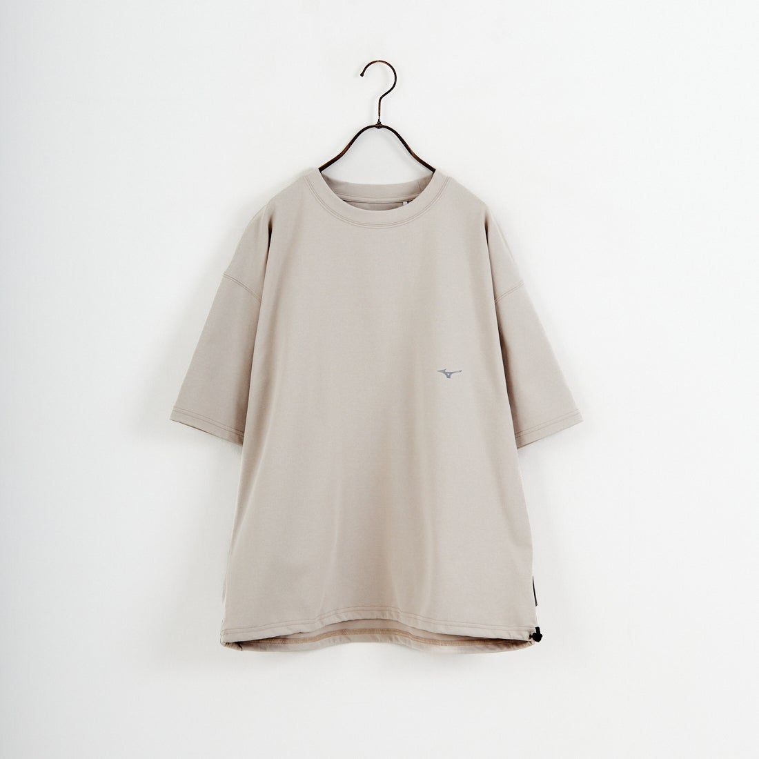 MIZUNO [ミズノ] 別注 ドローコード付き バックプリントTシャツ [D2JADW01-JF] GREIGE