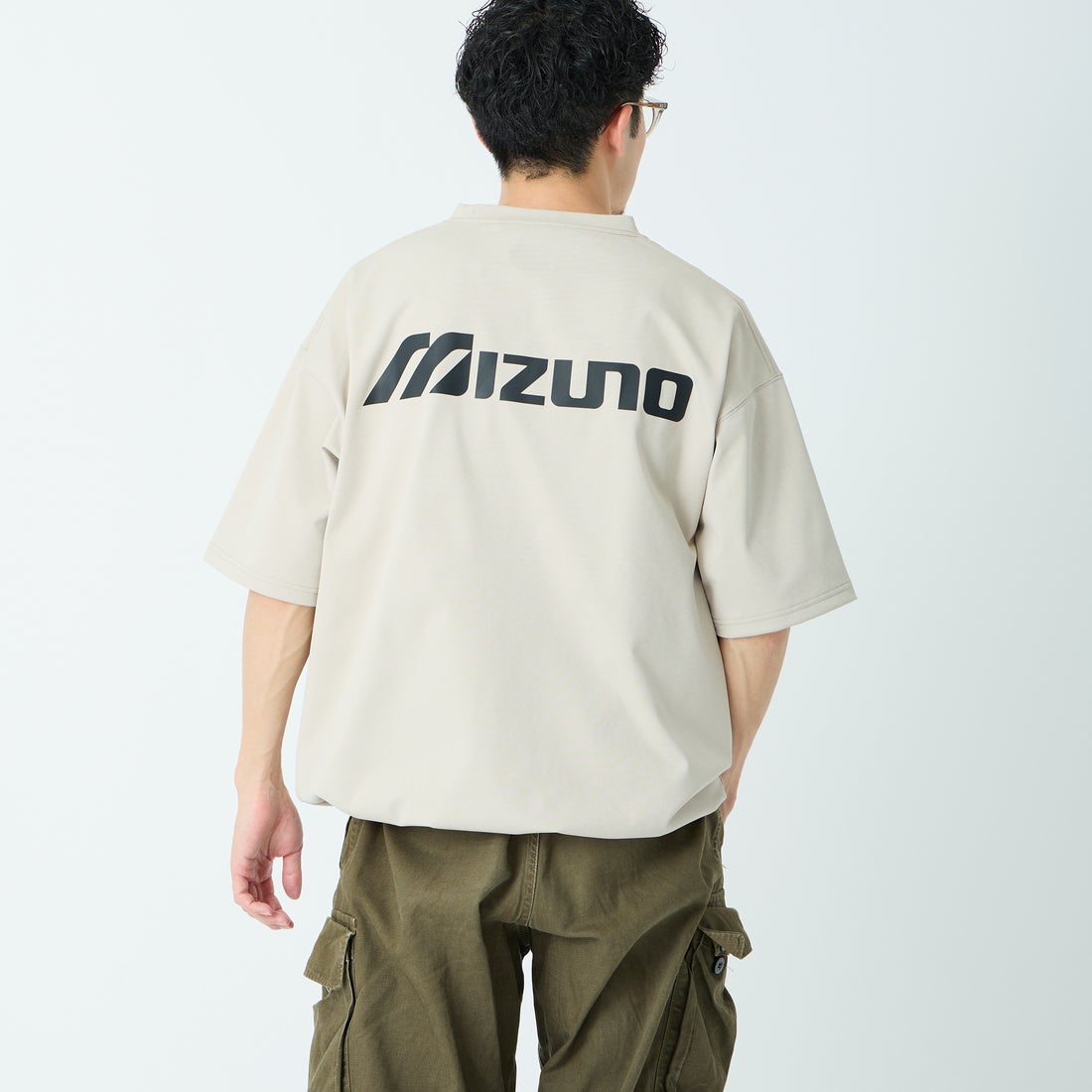 MIZUNO [ミズノ] 別注 ドローコード付き バックプリントTシャツ