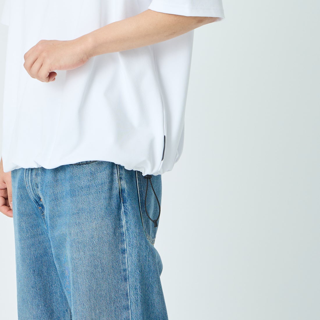 MIZUNO [ミズノ] 別注 ドローコード付き バックプリントTシャツ [D2JADW01-JF] WHITE