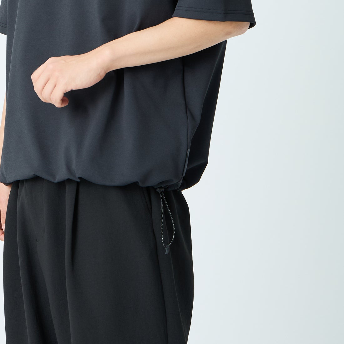 MIZUNO [ミズノ] 別注 ドローコード付き バックプリントTシャツ [D2JADW01-JF] BLACK