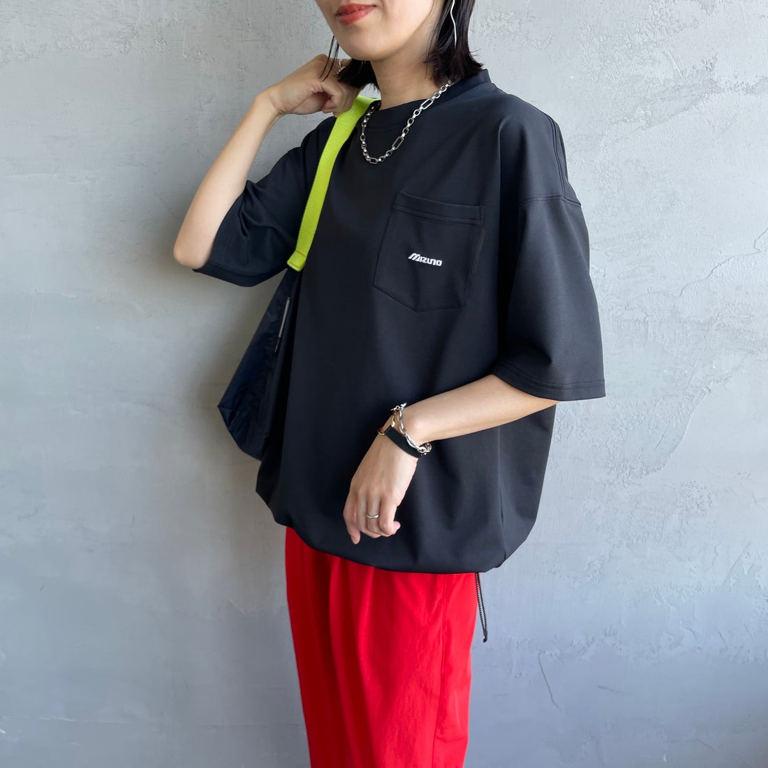 BLACK&&モデル身長：160cm 着用サイズ：S&&