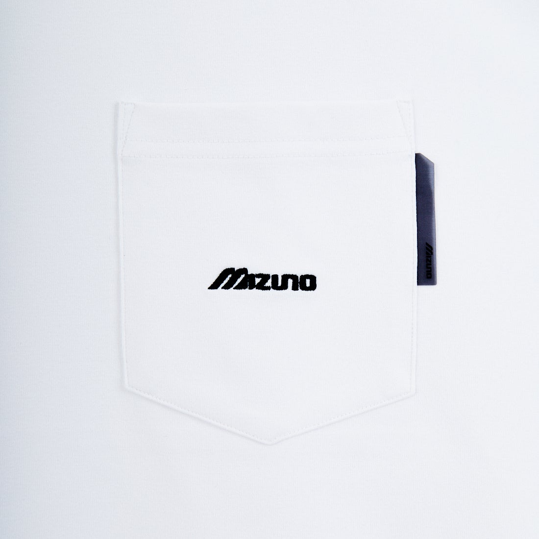 MIZUNO [ミズノ] 別注 ポケット付き ワンポイントロゴ刺繍Tシャツ [D2JADW03-JF] WHITE
