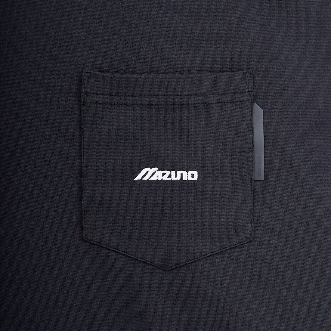 MIZUNO [ミズノ] 別注 ポケット付き ワンポイントロゴ刺繍Tシャツ [D2JADW03-JF] BLACK