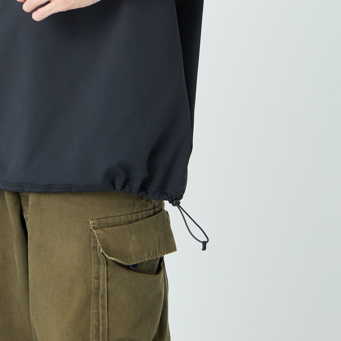 MIZUNO [ミズノ] 別注 ポケット付き ワンポイントロゴ刺繍Tシャツ [D2JADW03-JF] BLACK