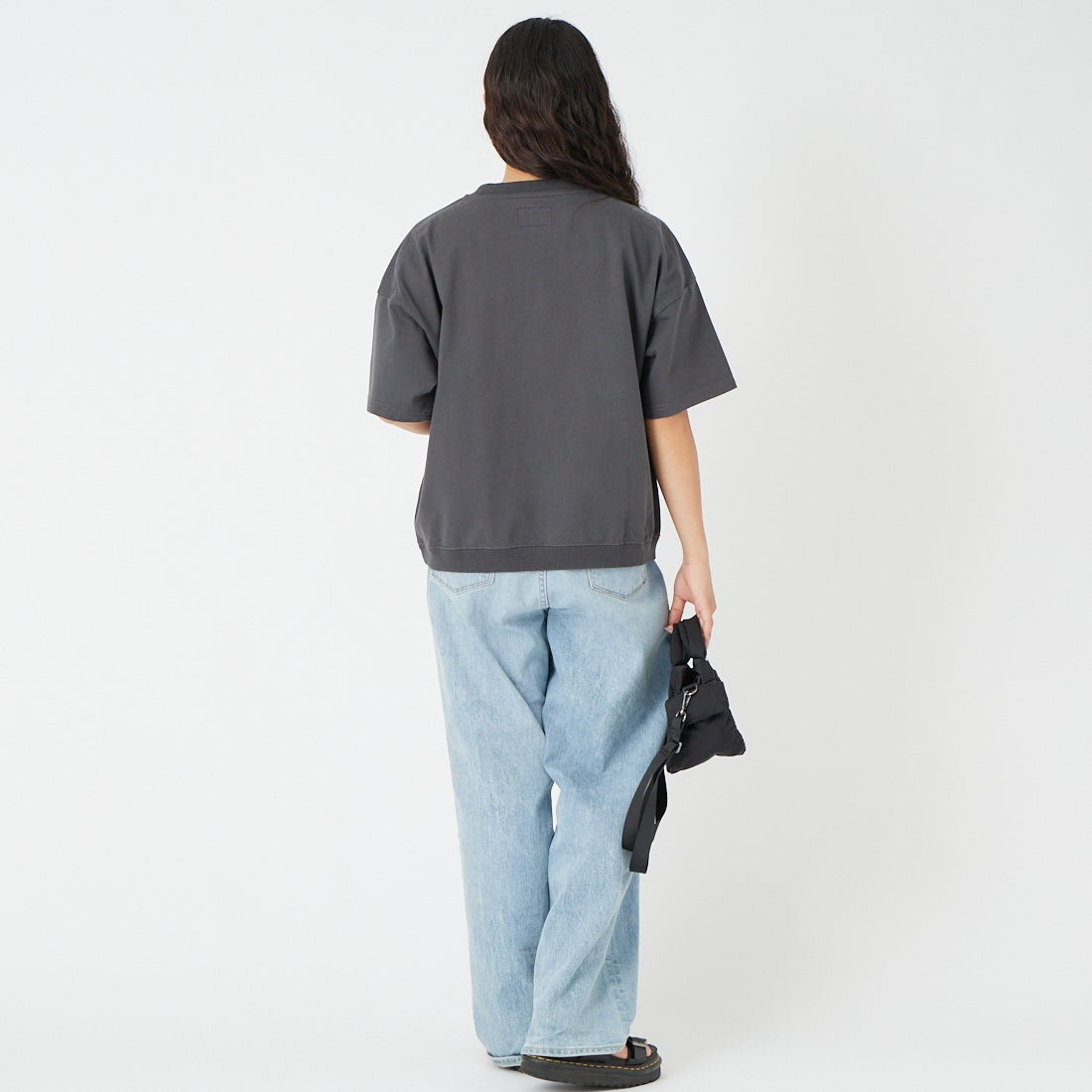 THE NORTH FACE PURPLE LABEL [ザ ノースフェイス パープルレーベル] ハイバルキーポケットTシャツ [N25SH056] AH ASPHALT &&モデル身長：162cm 着用サイズ：WM&&