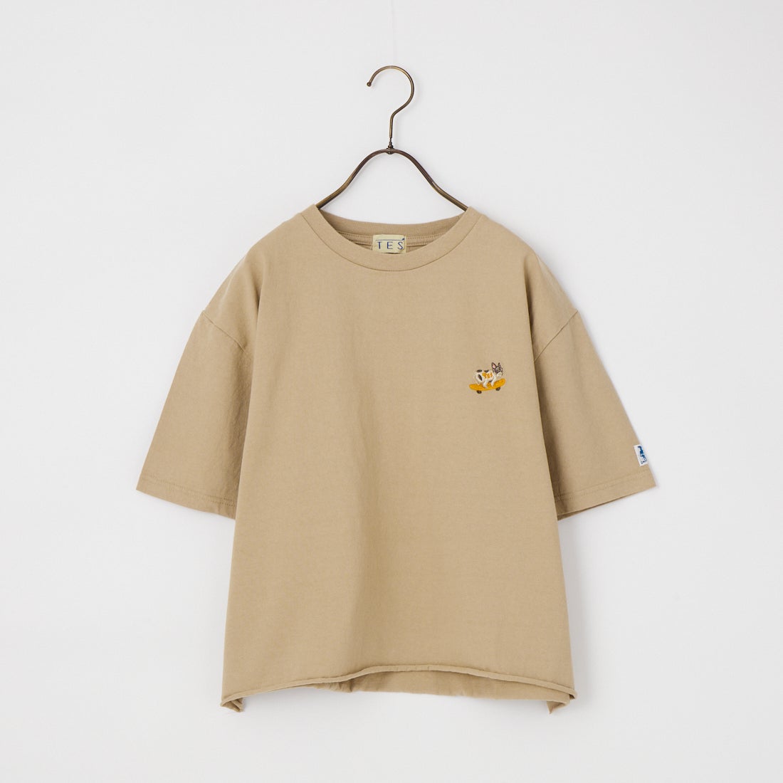 The Endless Summer [エンドレスサマー] 別注 ショート丈 BUHIワンポイントロゴ刺繍Tシャツ [FH-26574508-JF] BEIGE
