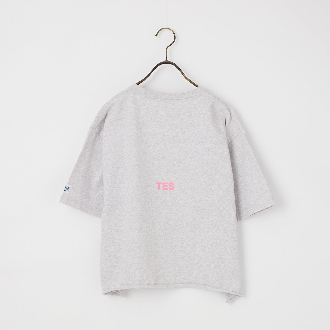 The Endless Summer [エンドレスサマー] 別注 ショート丈 BUHIワンポイントロゴ刺繍Tシャツ [FH-26574508-JF] MIX GRAY