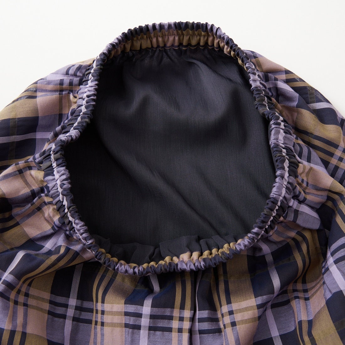 CLOCHE [クロシェ] シアーチェックティアードスカート [61086006] ﾈｲﾋﾞｰ