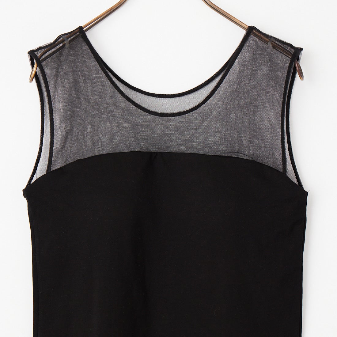 CLOCHE [クロシェ] カップ付きチュールタンクトップ [61285603] ﾌﾞﾗｯｸ