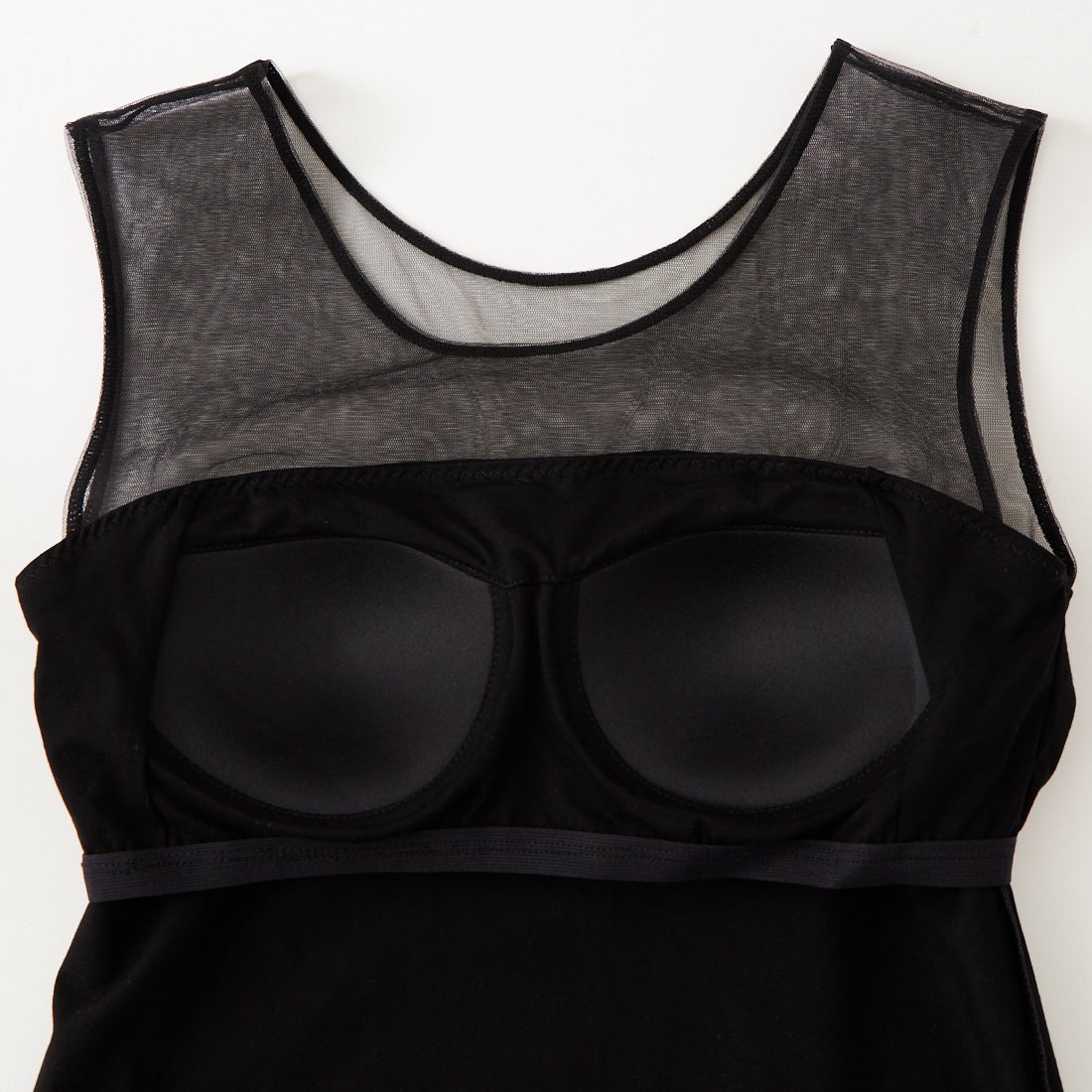 CLOCHE [クロシェ] カップ付きチュールタンクトップ [61285603] ﾌﾞﾗｯｸ