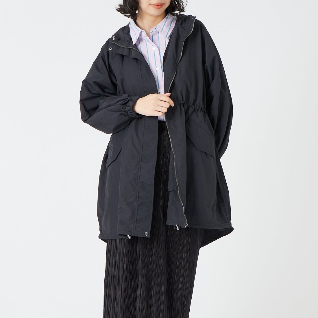 004 ﾌﾞﾗｯｸ&&モデル身長：162cm 着用サイズ：F&&