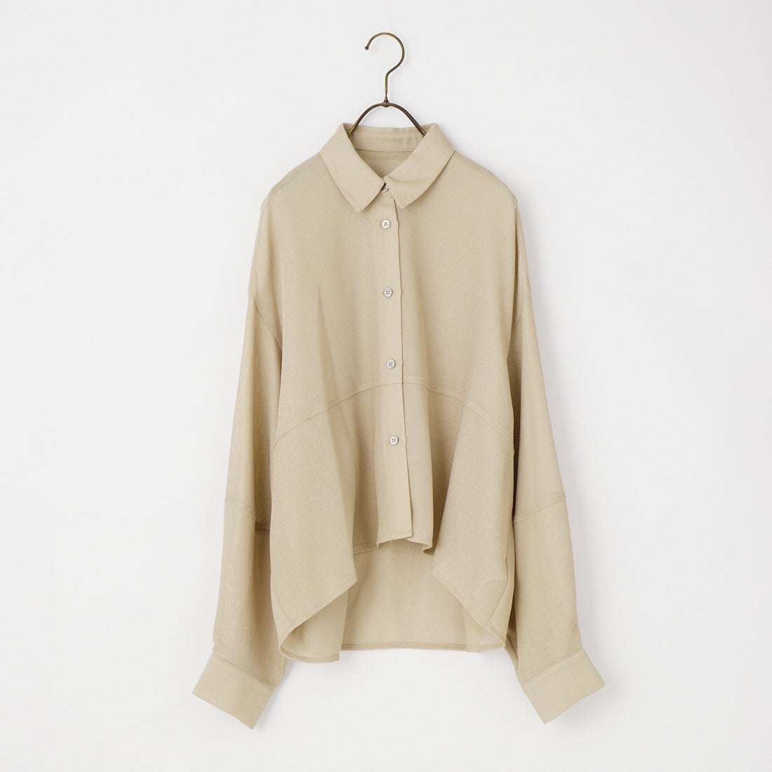 CLOCHE [クロシェ] コクーンメッシュシャツ [61285588] ﾍﾞｰｼﾞｭ