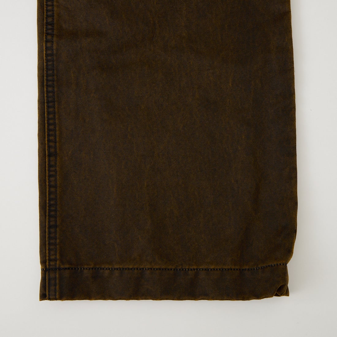 Name. [ネーム] ワックスコーティング ストレートパンツ [NMPT-038] BROWN