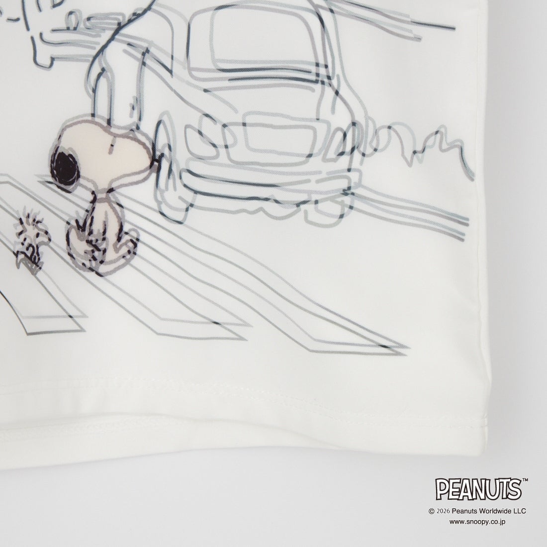 TRIPPY MIKIO ART [トリッピーミキオアート] SNOOPY ABBEY ROAD Tシャツ [TR-098] WHITE