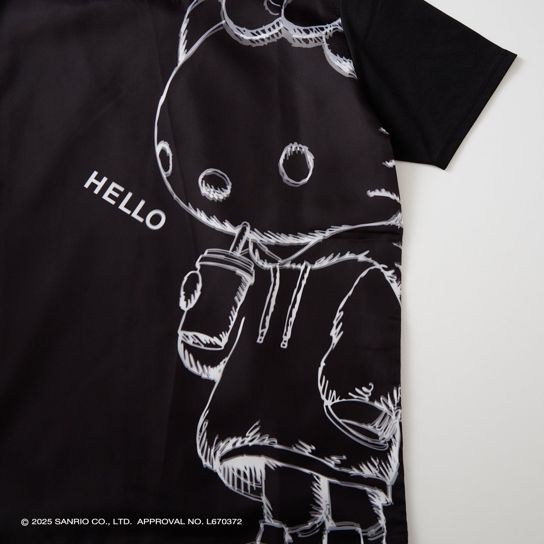 TRIPPY MIKIO ART [トリッピーミキオアート] KITTY SKETCH Tシャツ [TR-095] BLACK