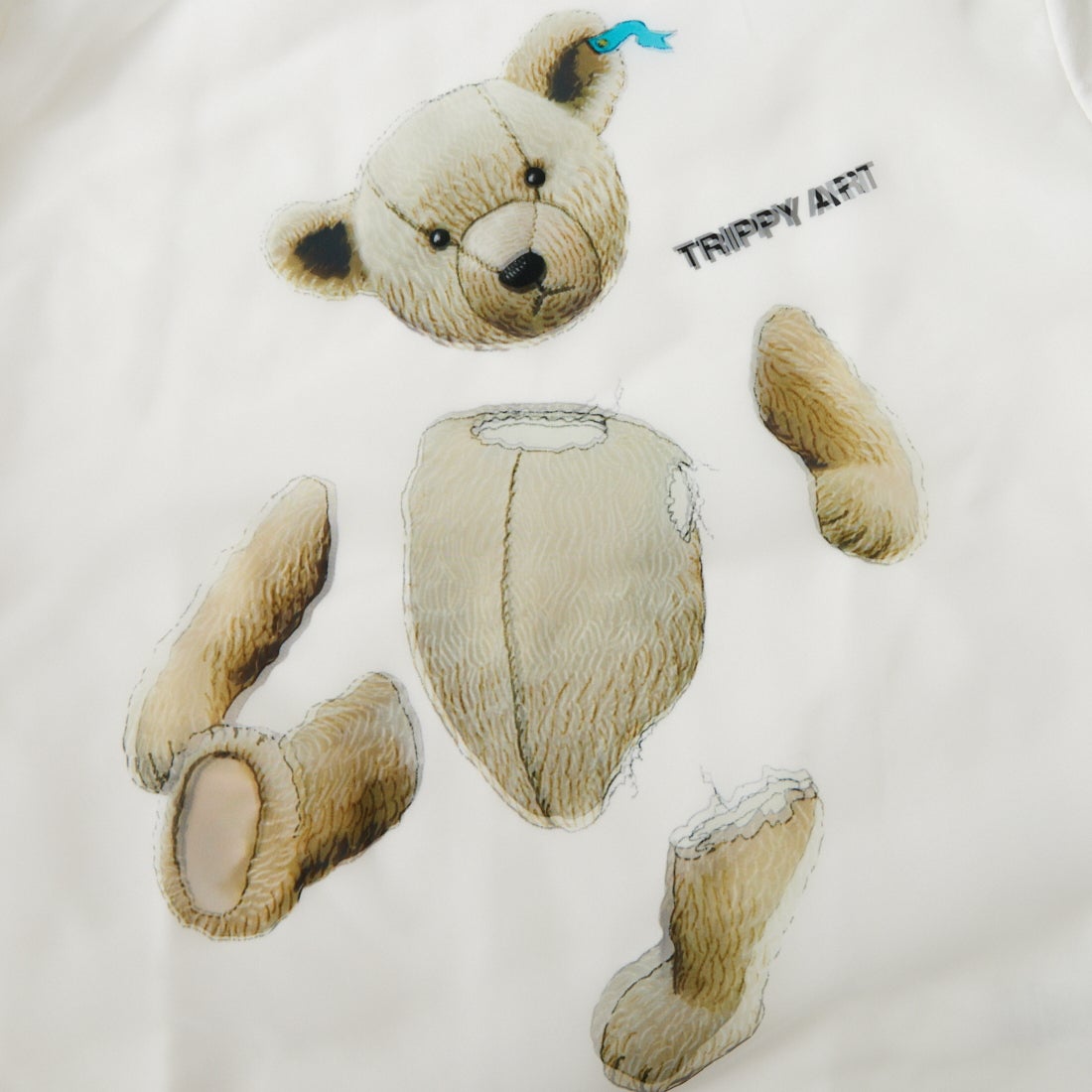 TRIPPY MIKIO ART [トリッピーミキオアート] TEDDY BEAR Tシャツ [TR-093] WHITE