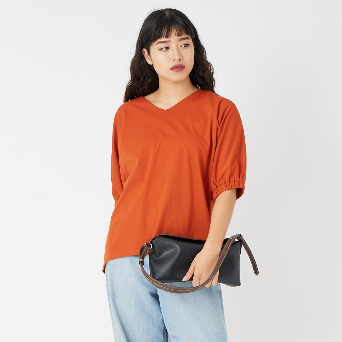 202 ｵﾚﾝｼﾞ&&モデル身長：162cm 着用サイズ：F&&