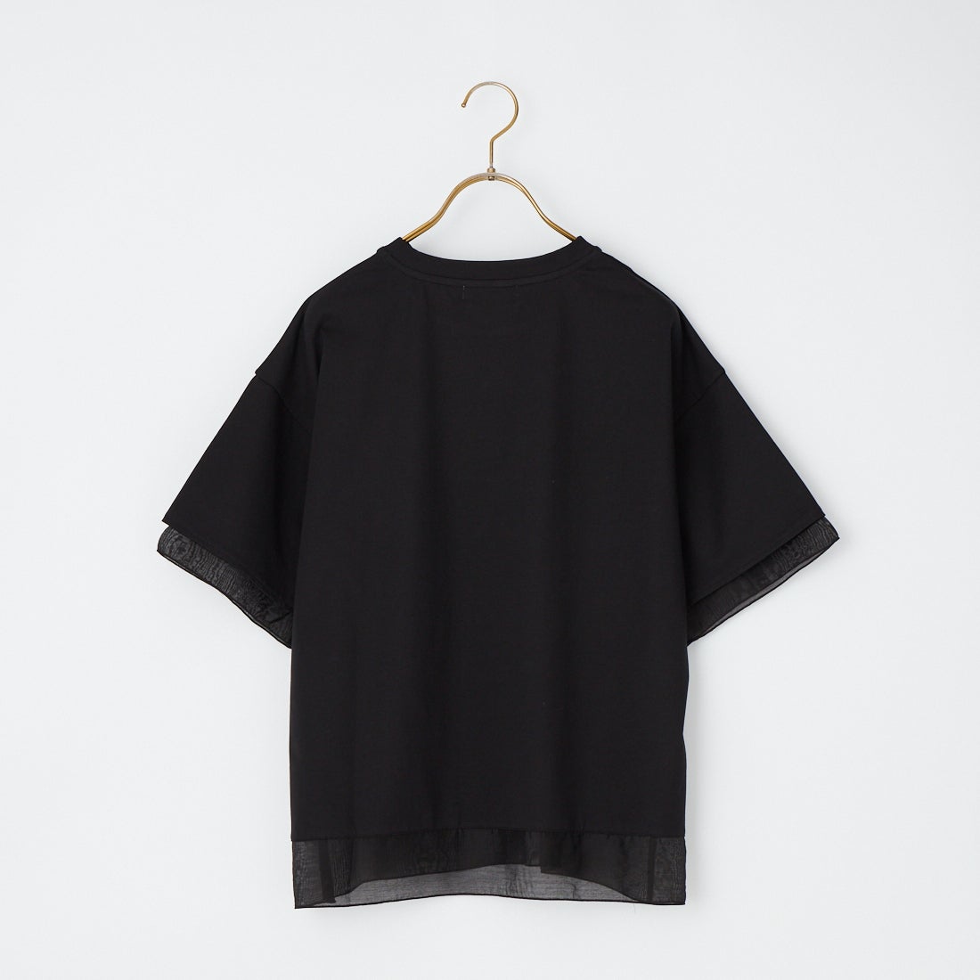 Jf Ready Made [ジェイエフレディメイド] シルケットベア シアー切替Tシャツ [3212101] 801 ﾌﾞﾗｯｸ