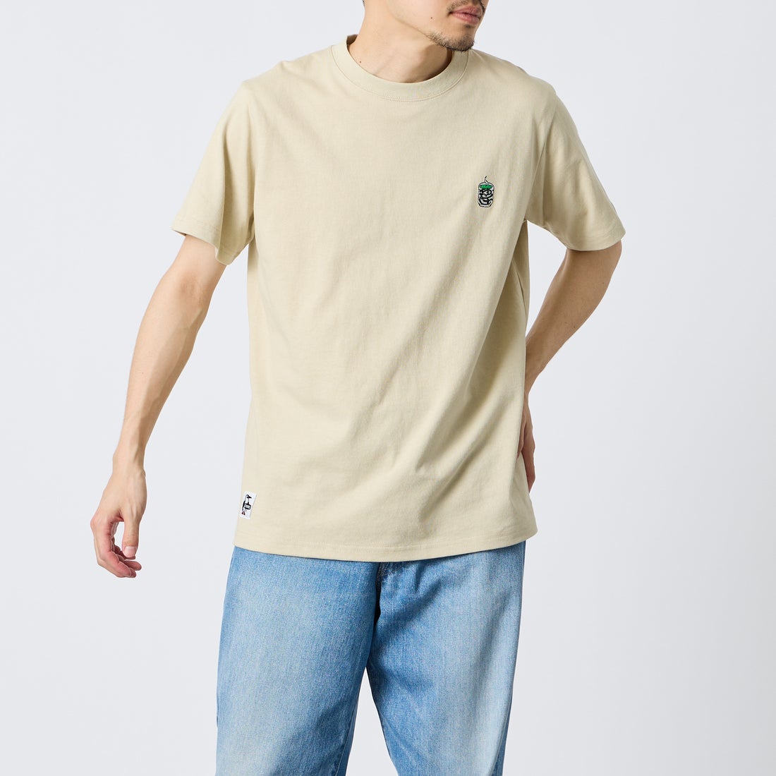 CHUMS [チャムス] 別注 BOOBY SUSHI FRIENDS バックプリント ショートスリーブTシャツ [CH01-2858-JF] G057 GREIG &&モデル身長：168cm 着用サイズ：M&&