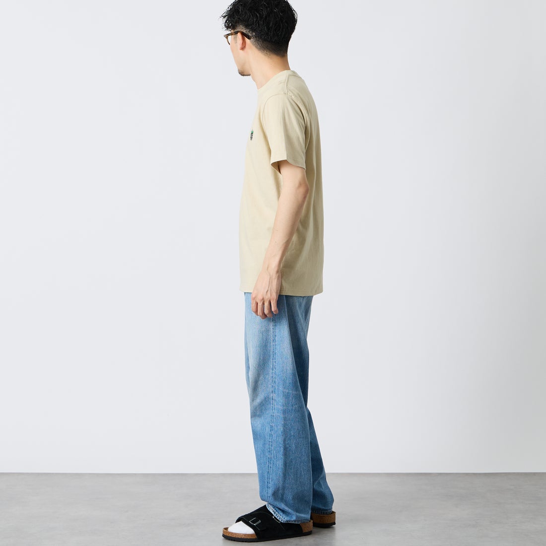 CHUMS [チャムス] 別注 BOOBY SUSHI FRIENDS バックプリント ショートスリーブTシャツ [CH01-2858-JF] G057 GREIG &&モデル身長：168cm 着用サイズ：M&&