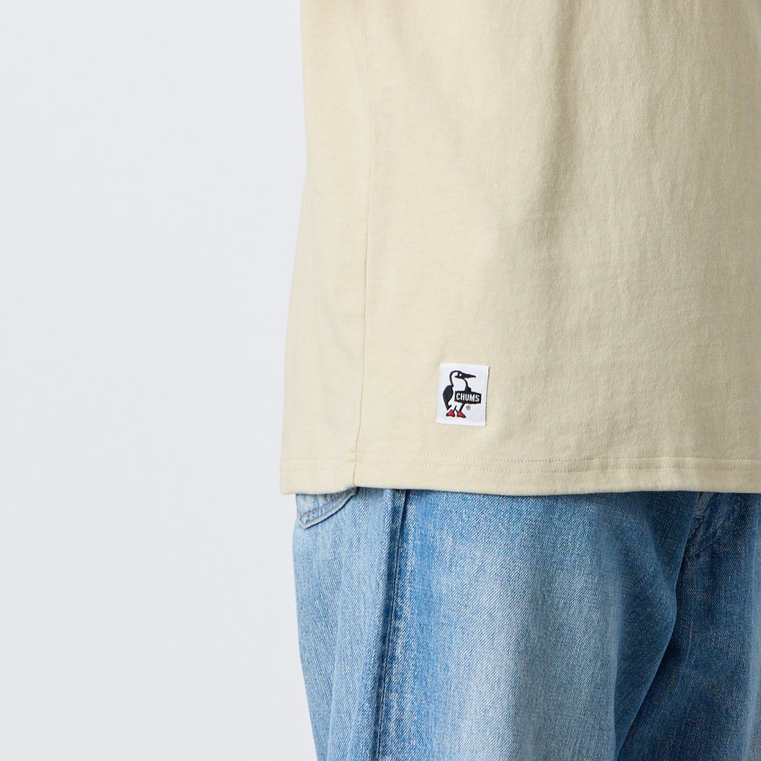 CHUMS [チャムス] 別注 BOOBY SUSHI FRIENDS バックプリント ショートスリーブTシャツ [CH01-2858-JF] G057 GREIG &&モデル身長：168cm 着用サイズ：M&&
