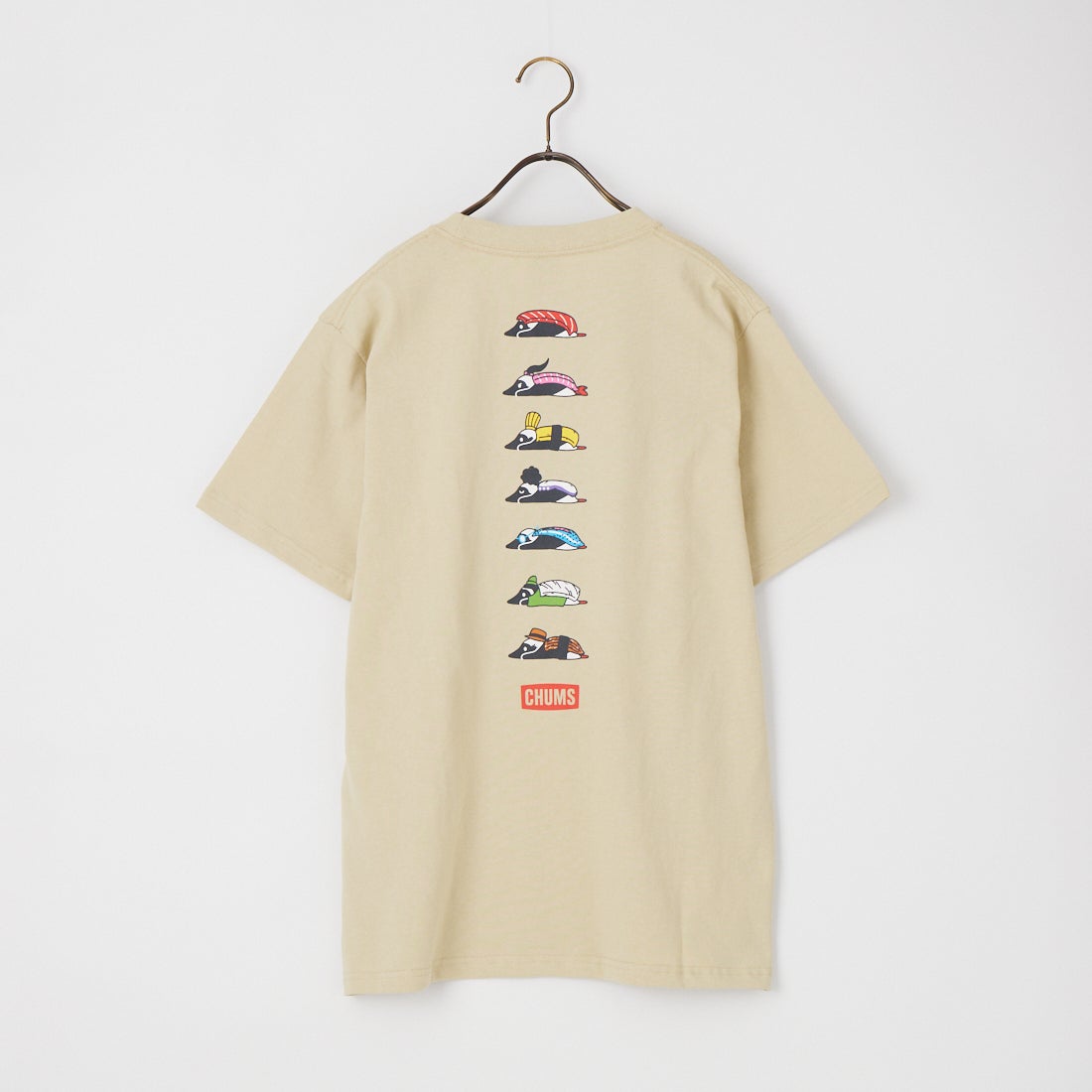 CHUMS [チャムス] 別注 BOOBY SUSHI FRIENDS バックプリント ショートスリーブTシャツ [CH01-2858-JF] G057 GREIG