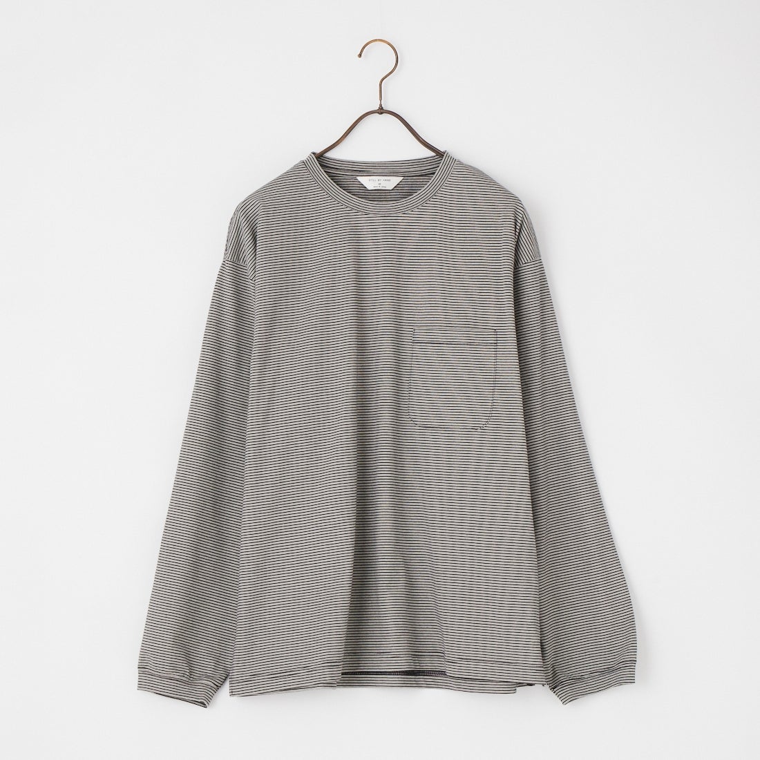 STILL BY HAND [スティルバイハンド] ボーダーロングスリーブカットソー [CS04261] GREY/BLACK