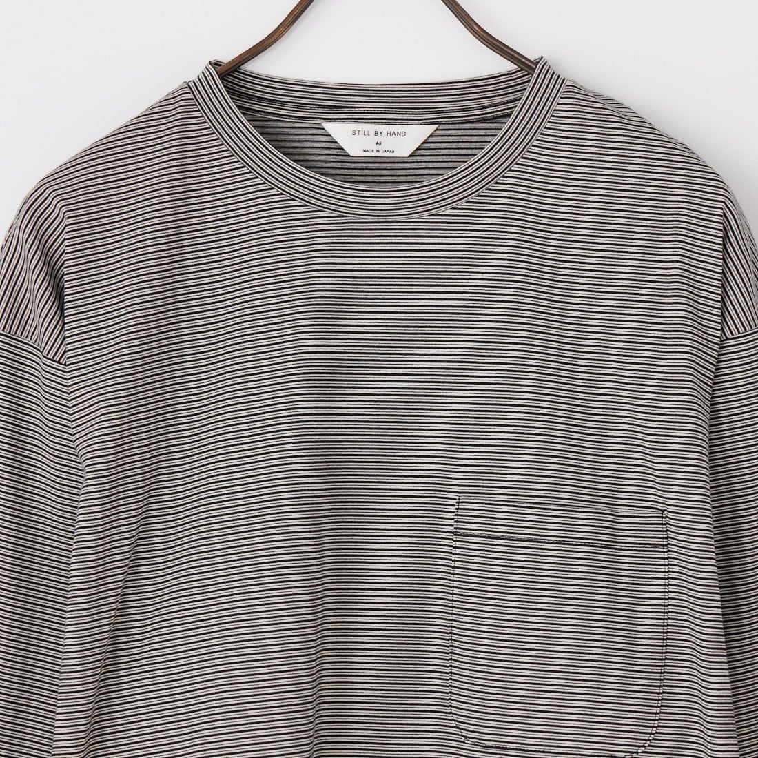 STILL BY HAND [スティルバイハンド] ボーダーロングスリーブカットソー [CS04261] GREY/BLACK