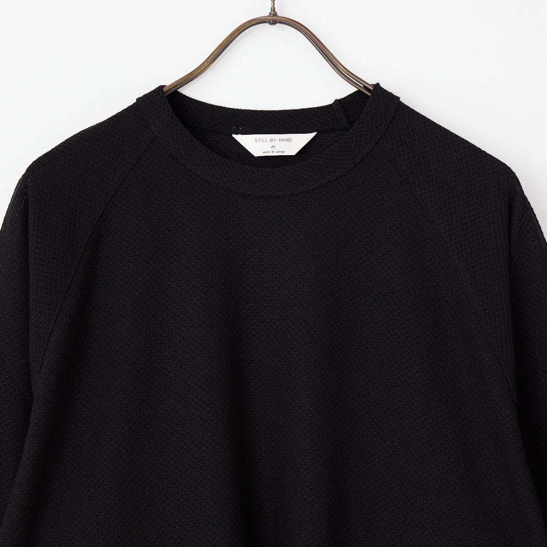 STILL BY HAND [スティルバイハンド] モスステッチロングスリーブカットソー [CS07261] BLACK