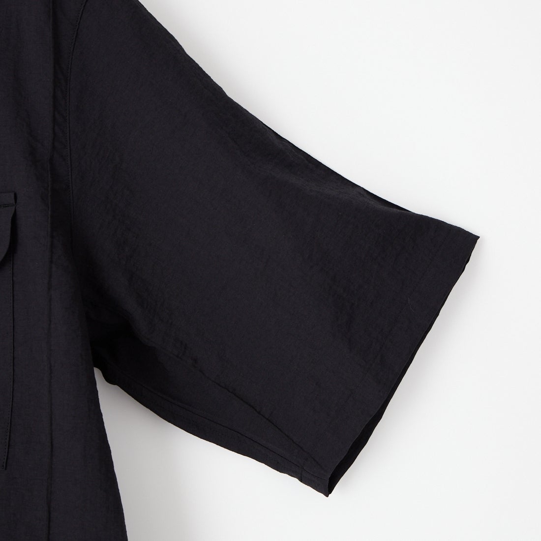 STILL BY HAND [スティルバイハンド] ピンタックハーフスリーブシャツ [SH07261] BLACK