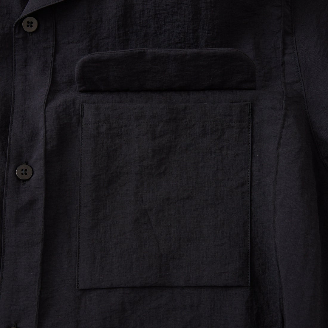 STILL BY HAND [スティルバイハンド] ピンタックハーフスリーブシャツ [SH07261] BLACK