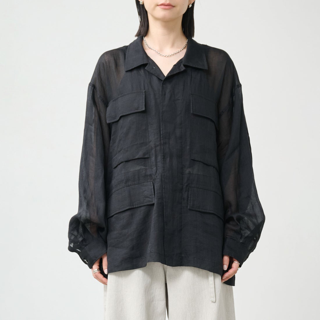 KHA:KI [カーキ] ラミー B.D.U.シャツジャケット [MIL26HJK3249] BLACK