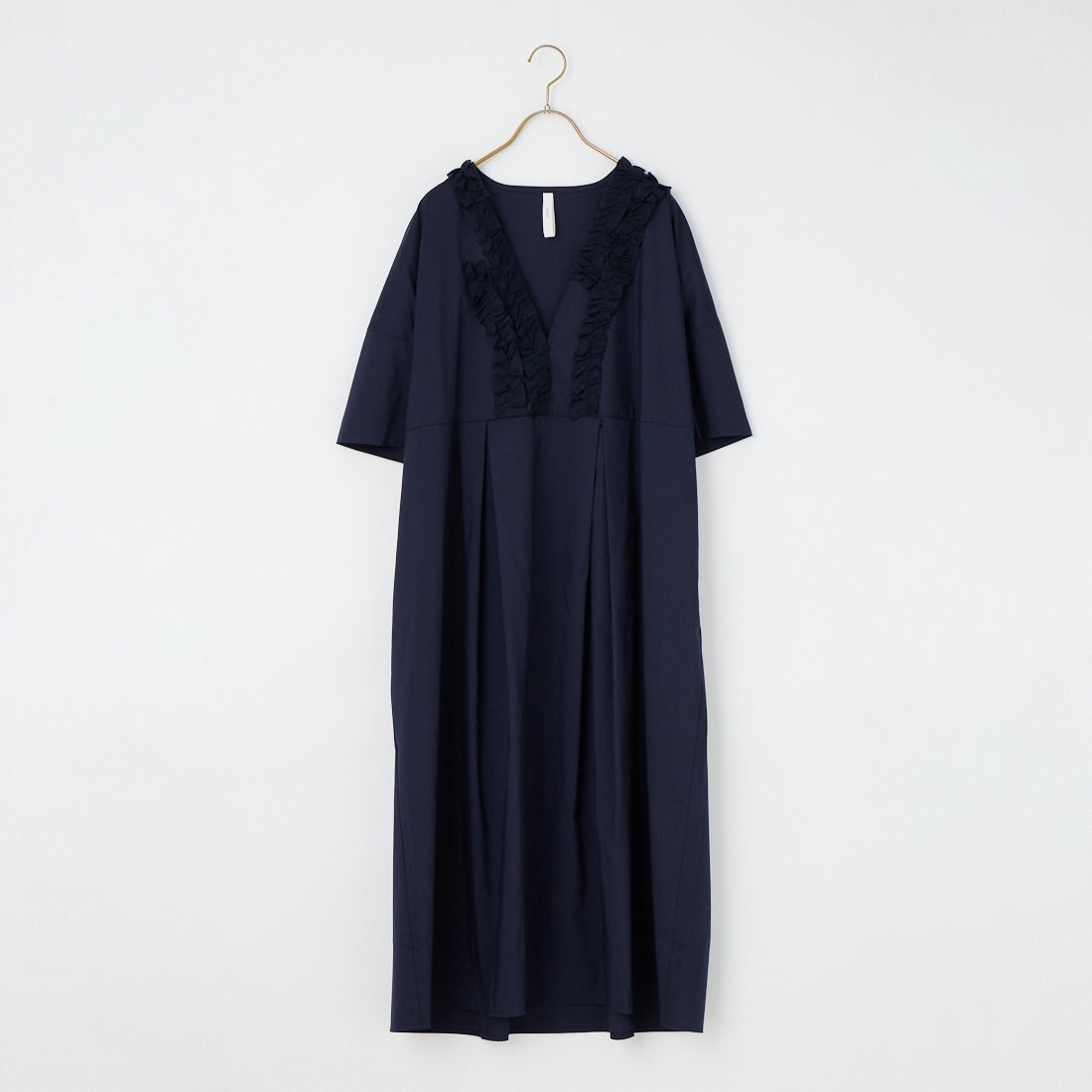 Kelen [ケレン] フリルデザインVネックワンピース RIFFEW [LKL25SOP2104] NAVY