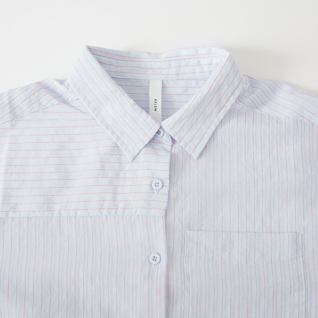 Kelen [ケレン] シアーストライプシャツ TESSA [LKL26HBL2287] SAXE