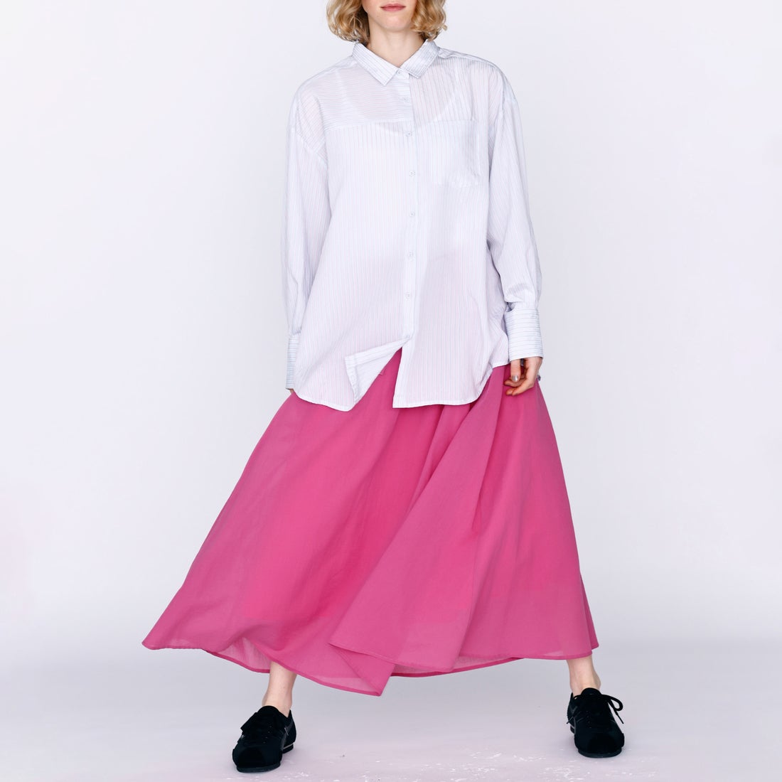 Kelen [ケレン] シアーストライプシャツ TESSA [LKL26HBL2287] SAXE