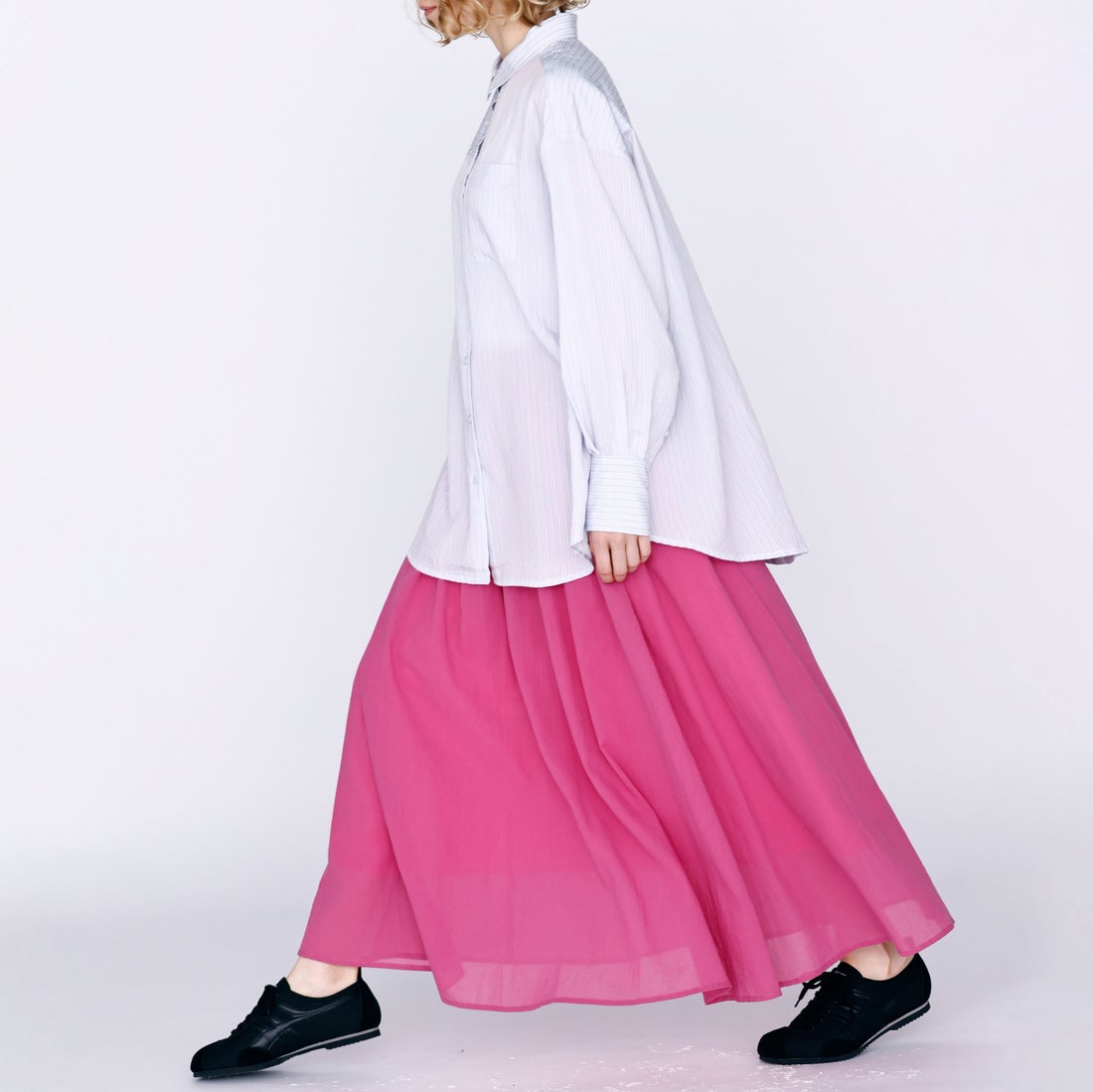 Kelen [ケレン] シアーストライプシャツ TESSA [LKL26HBL2287] SAXE