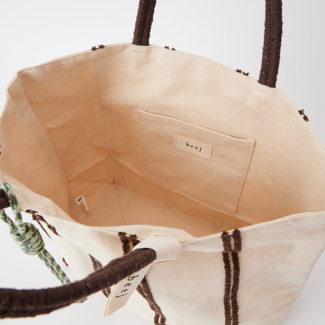 beej [ビージ] ループラインビッグトートバッグ [26SS-PWMI-IT-005] WHITE